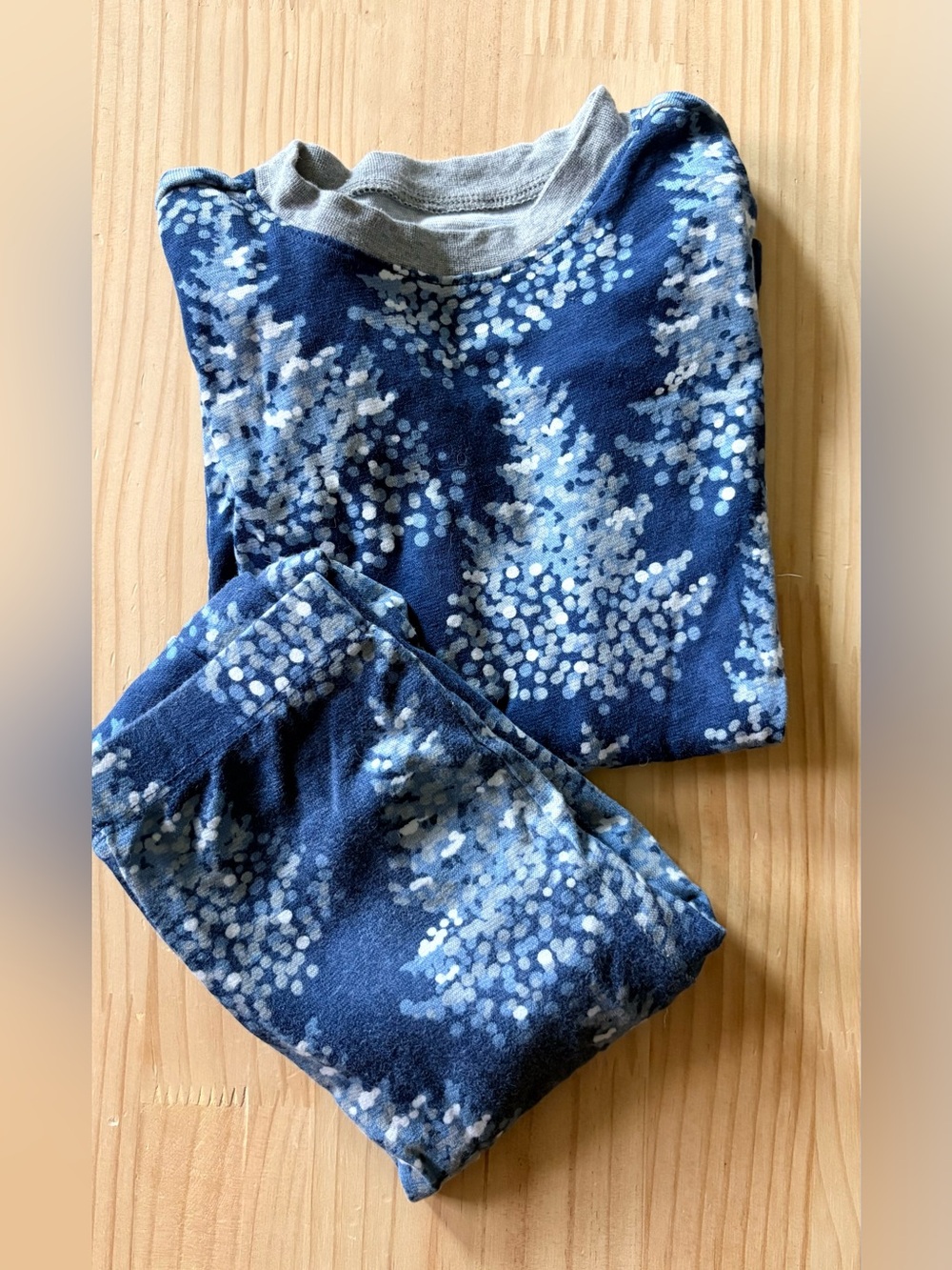 The Honest Company Blue and White Dot-Print Kids Pajama Set